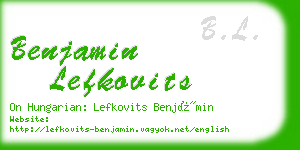 benjamin lefkovits business card